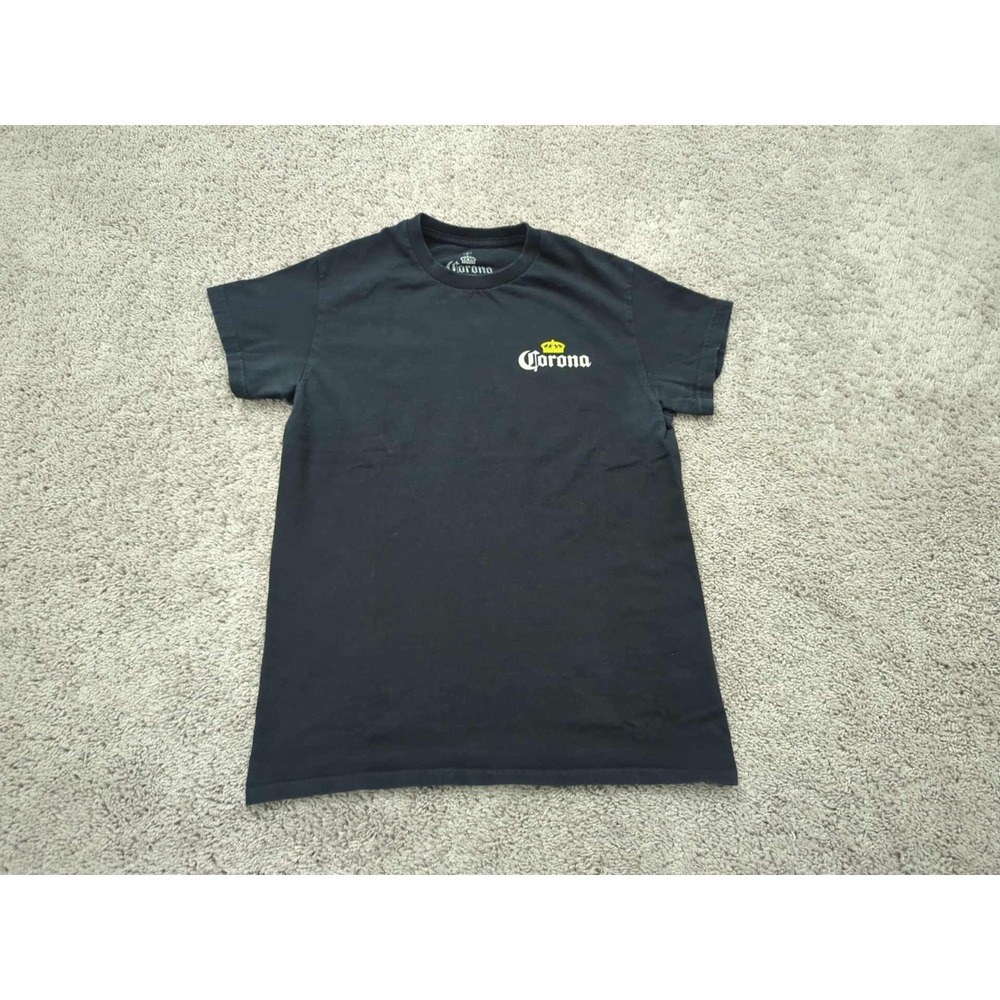 Corona T‎ Shirt Mens Small Black Short Sleeve Relax Responsibly Beer